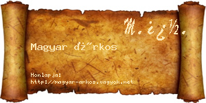 Magyar Árkos névjegykártya